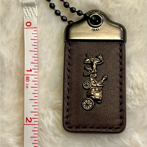 Coach Indigo Leather Hang Tag - Picture 2 of 4